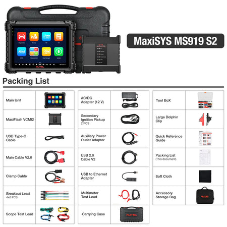 Autel MaxiSys MS919S2 MS919 S2 Diagnostic Scanner
