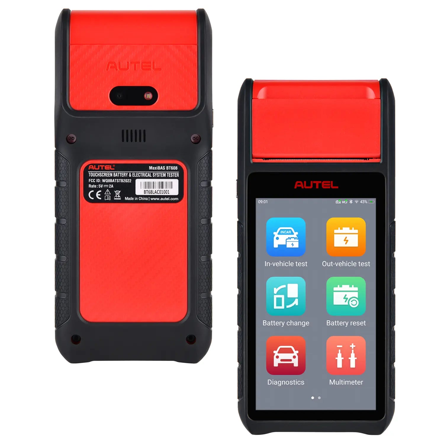 Autel MaxiBAS BT608 Test 12- and 24-volt cranking/charging systems