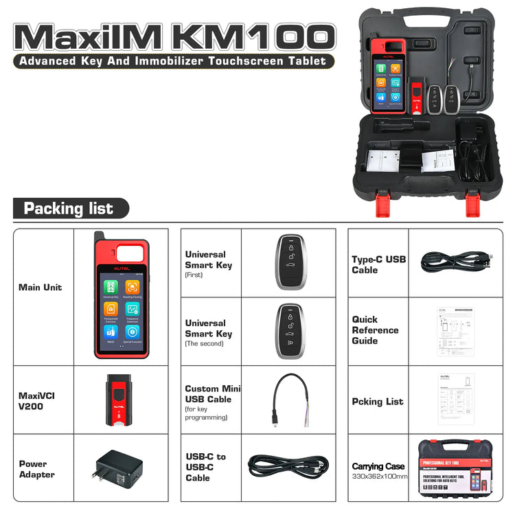 Autel MaxiIM KM100 Packing List