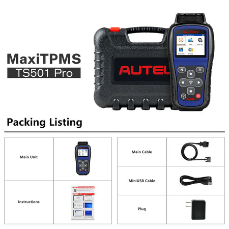 Autel MaxiTPMS TS501 Pro Packing List