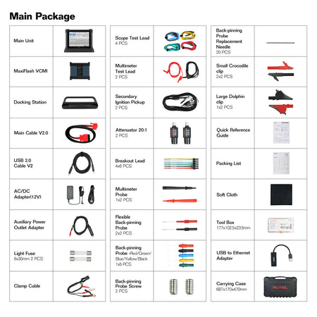 Autel MaxiSys Ultra EV Packing List