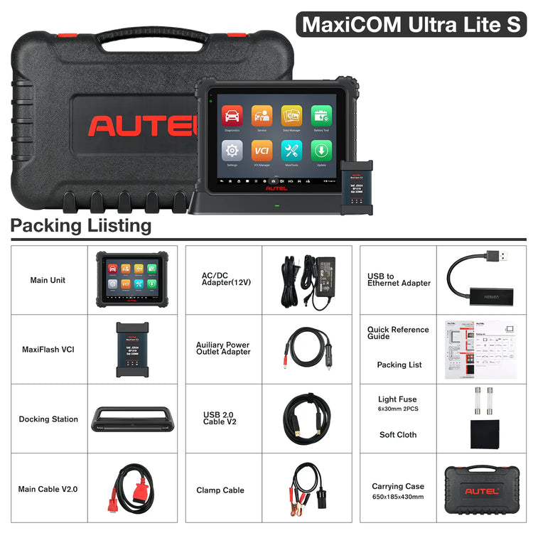 Autel MaxiCOM Ultra Lite S Packing List